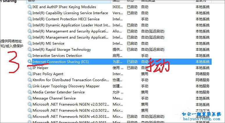 win7系统开启WiFi共享提示错误1061怎么解决步骤