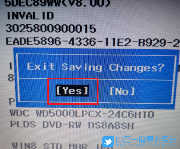 联想,InsydeH20,恢复出厂设置步骤