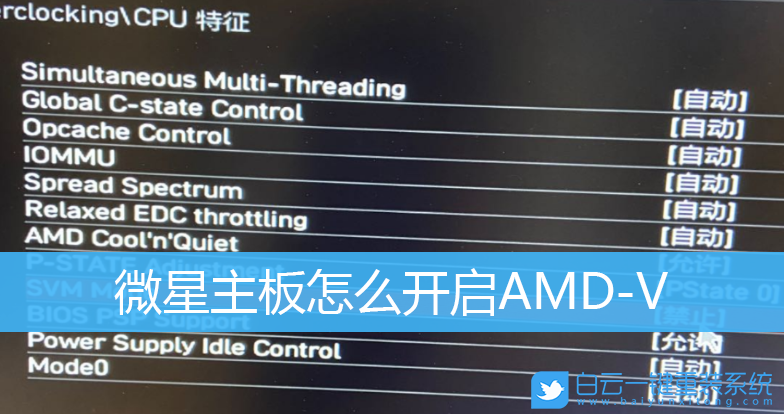 微星主板,AMD-V,VM虚拟机,虚拟化技术步骤
