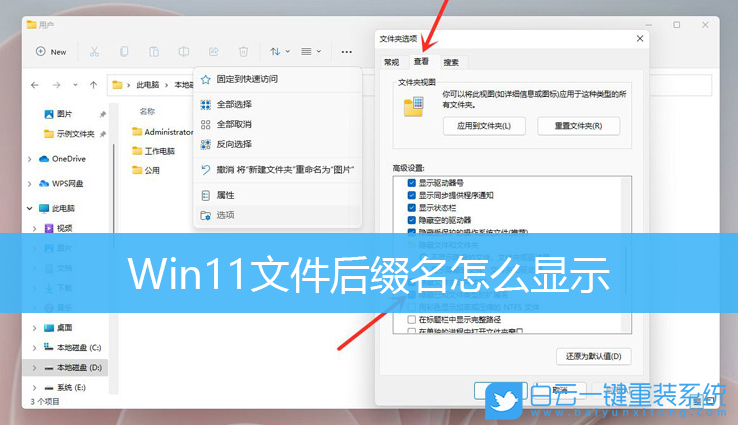 Win11,文件后缀名,文件扩展名步骤