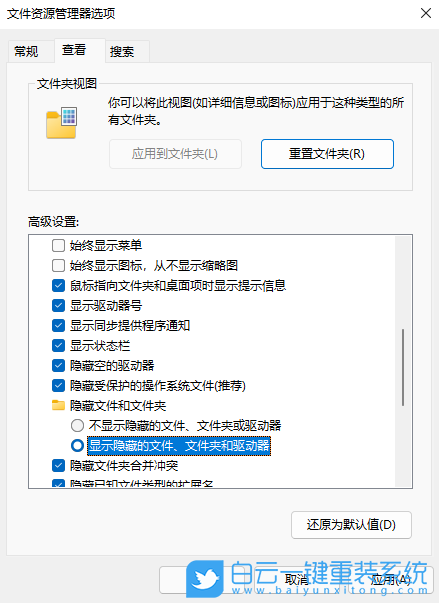Win11, 隐藏文件,显示隐藏文件步骤